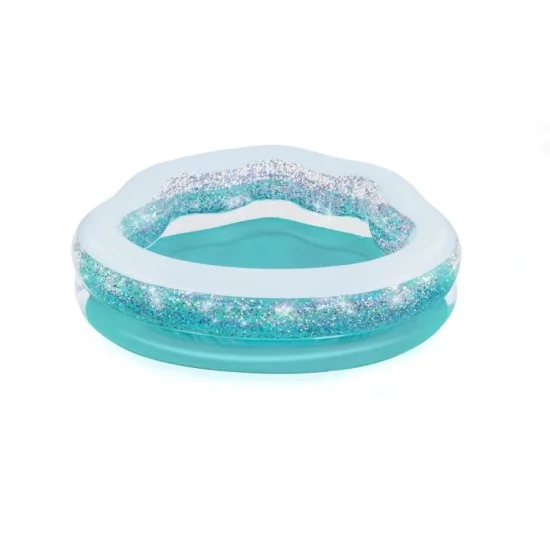 bestway 1.50m x 1.27m x 43cm sparkle shell kiddie pool contents 1 pool repair patch age 3